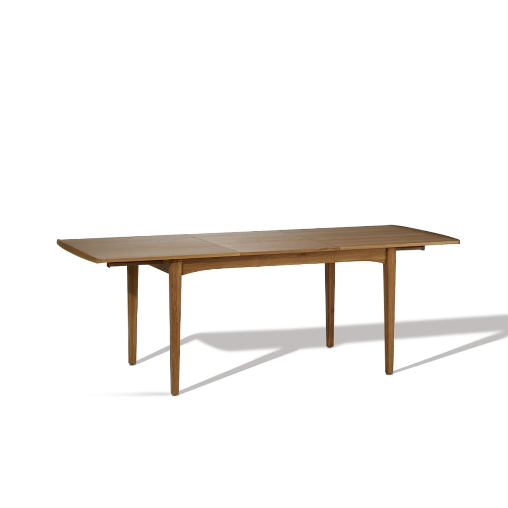 Robin des Bois Rechteckiger Eichentisch mit 1 Verlängerung, 6/8 Gedecke beige style vintage - Holz