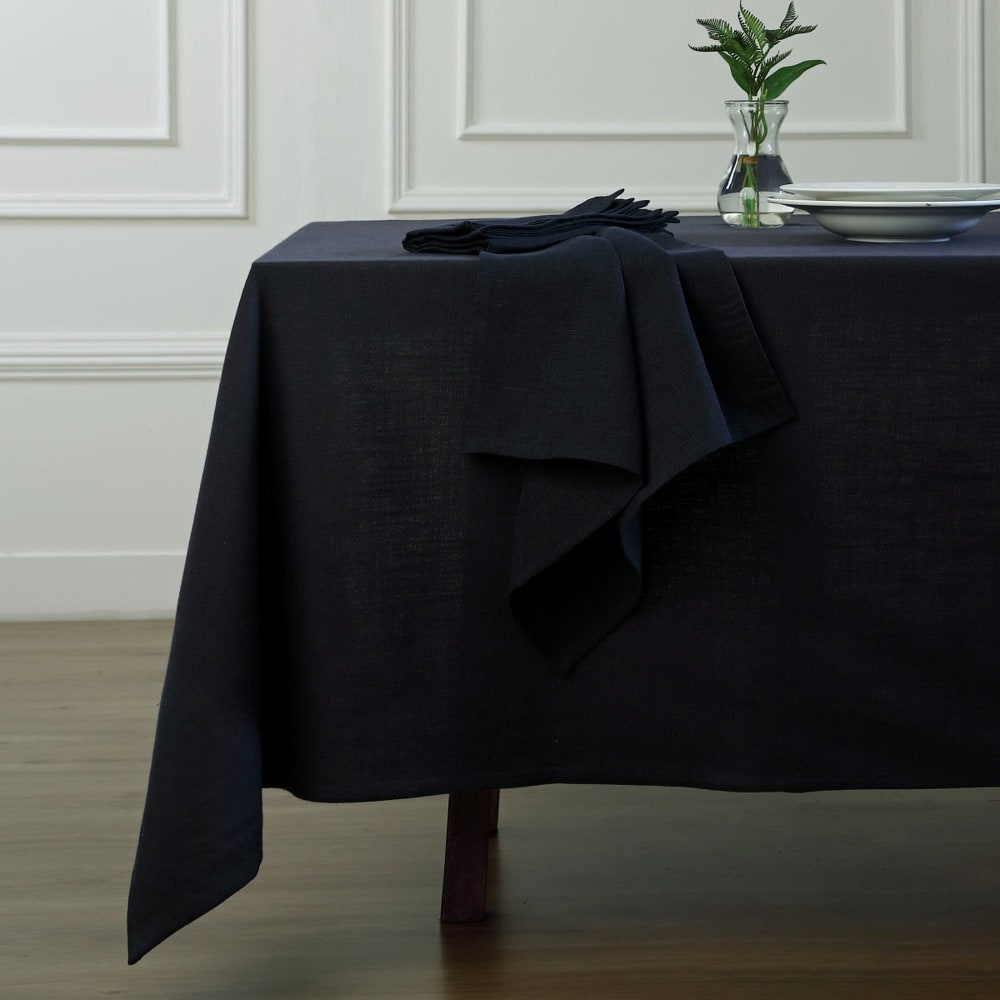 Nappe toile de coton 150x250 fusain