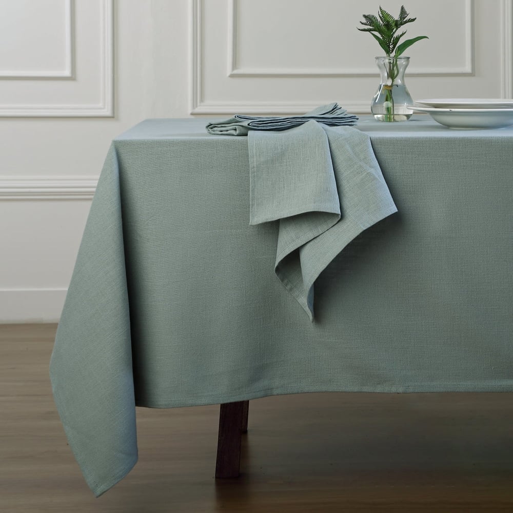 Nappe toile de coton 150x250 vert céladon