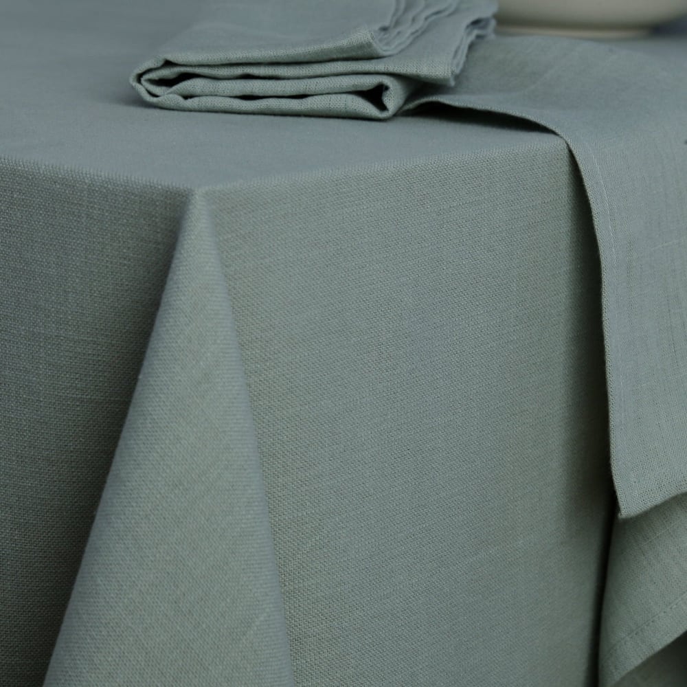Nappe toile de coton 150x250 vert céladon — vue 4