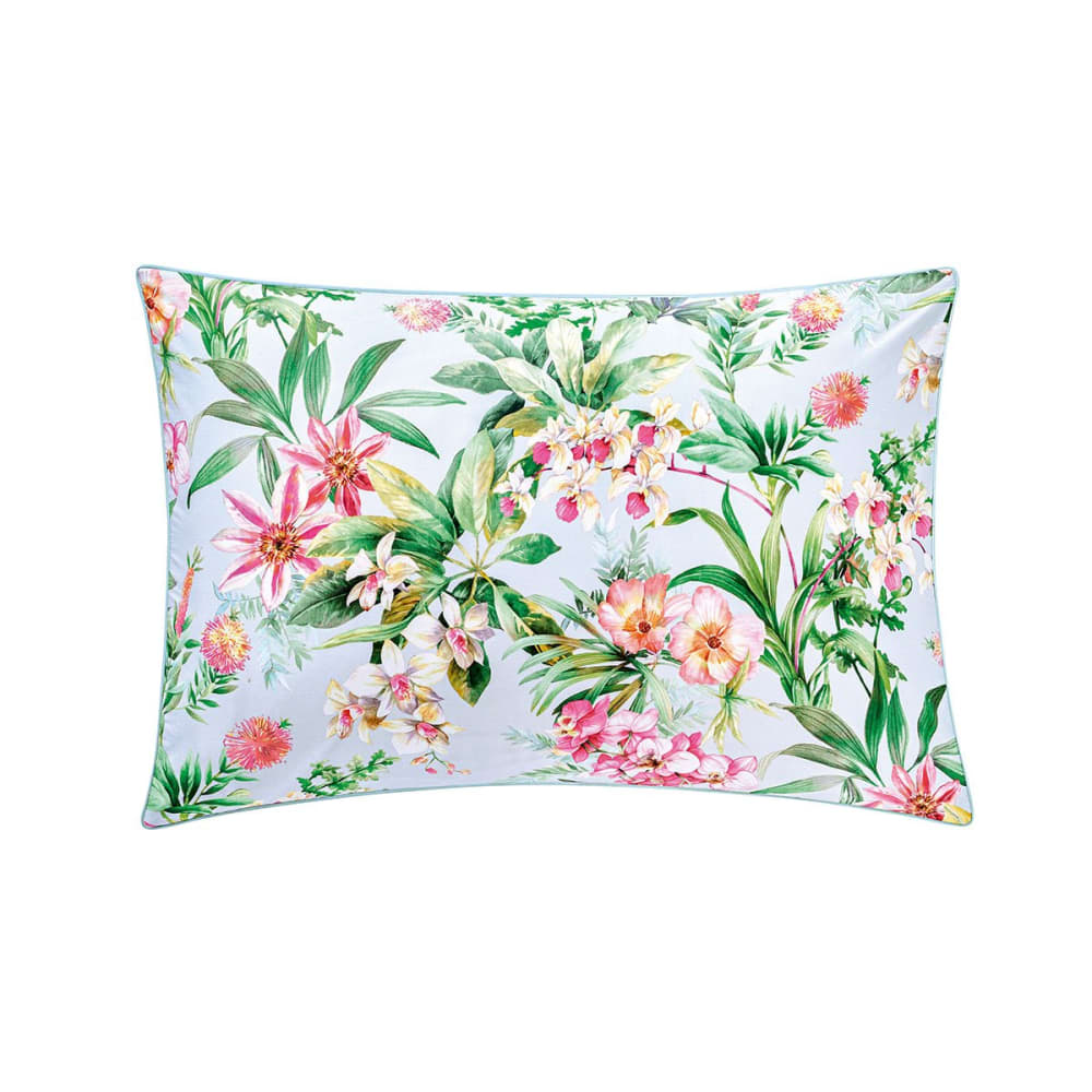 Taie d'oreiller satin bleu clair 65x65 cm - Maisons du Monde