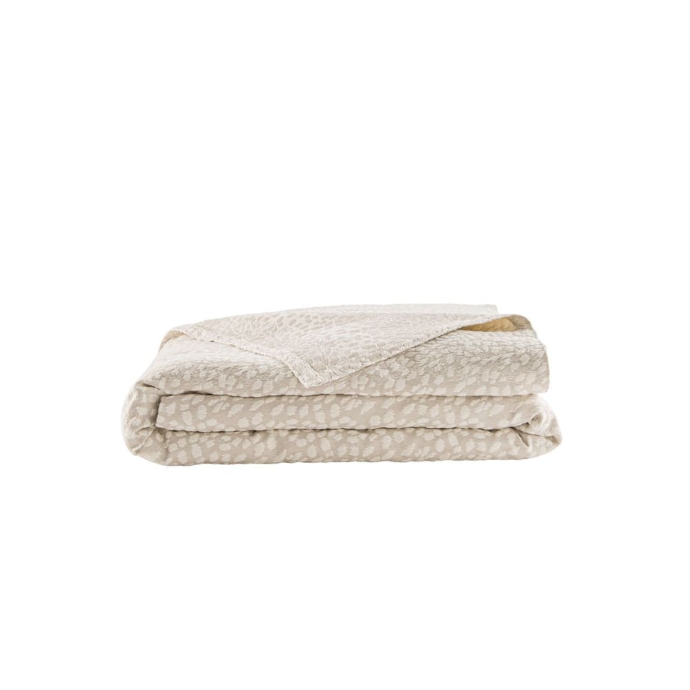 Jete de lit coton beige 230x260 cm - Maisons du Monde