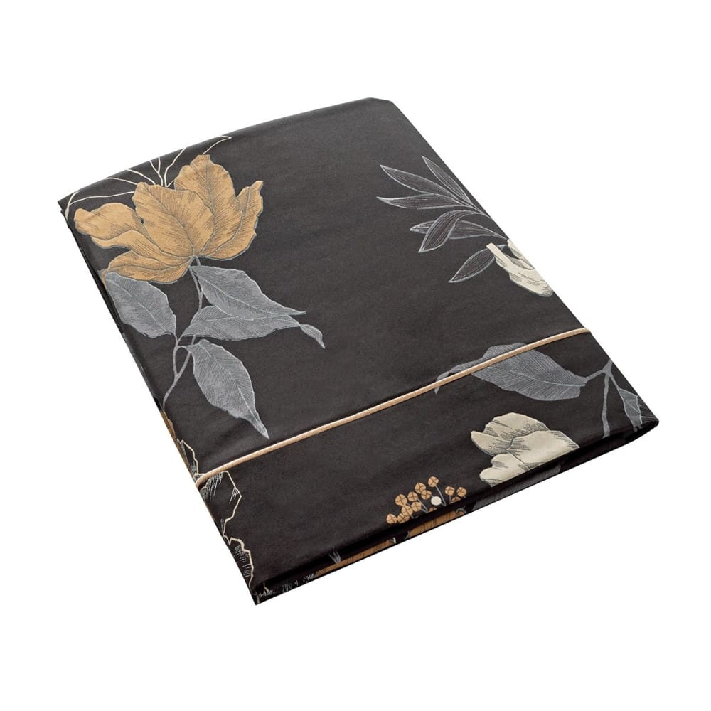 Drap plat satin noir 240x295 cm