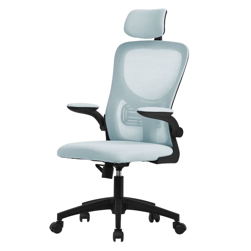 ML-Design Bürostuhl Blau höhenverstellbar aus Stoff/Mesh mit Rollen Blau Pes - Polyester