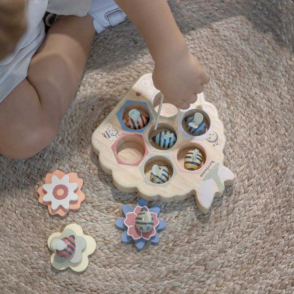 Jeu de société pour enfants en bois naturel multicolore (Beeloom) - Image 1