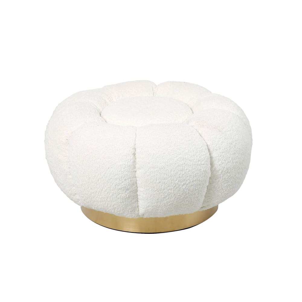 Pouf en tissu bouclé - d65
