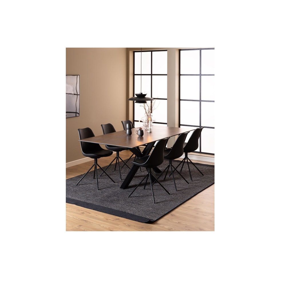 Table rectangulaire en céramique L200 marron