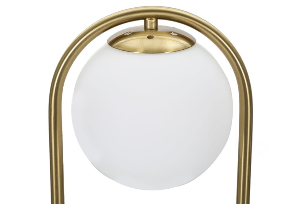 Lampe de table avec sphère en verre blanc ø 21x47 cm — vue 3