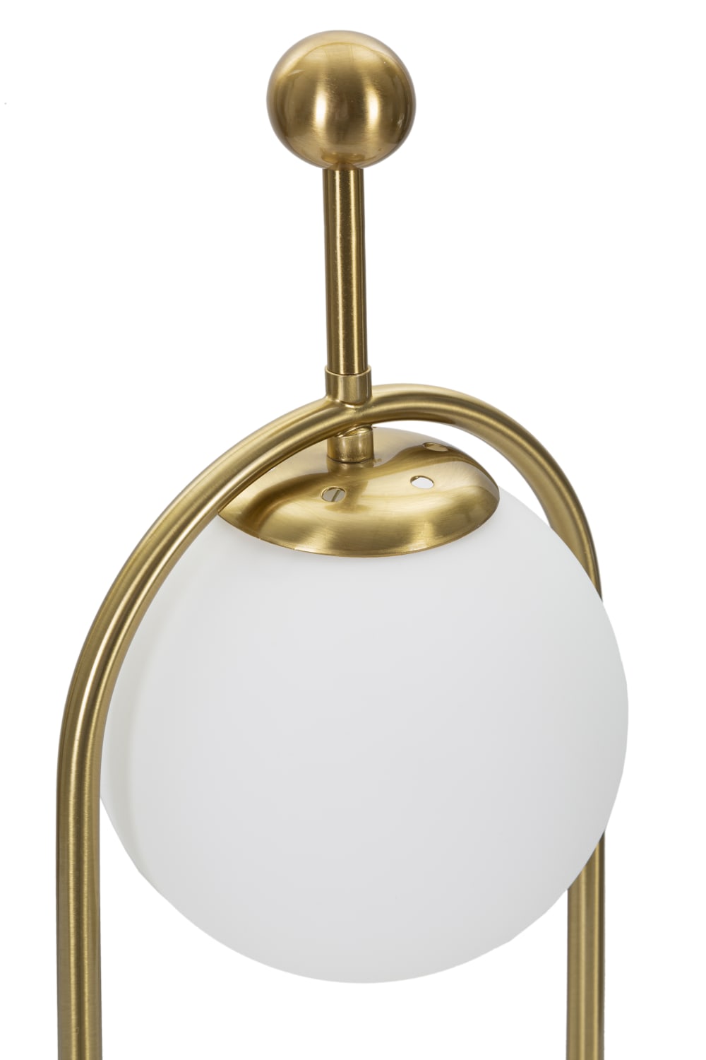 Lampe de table avec sphère en verre blanc, ø 21x50 cm — vue 4