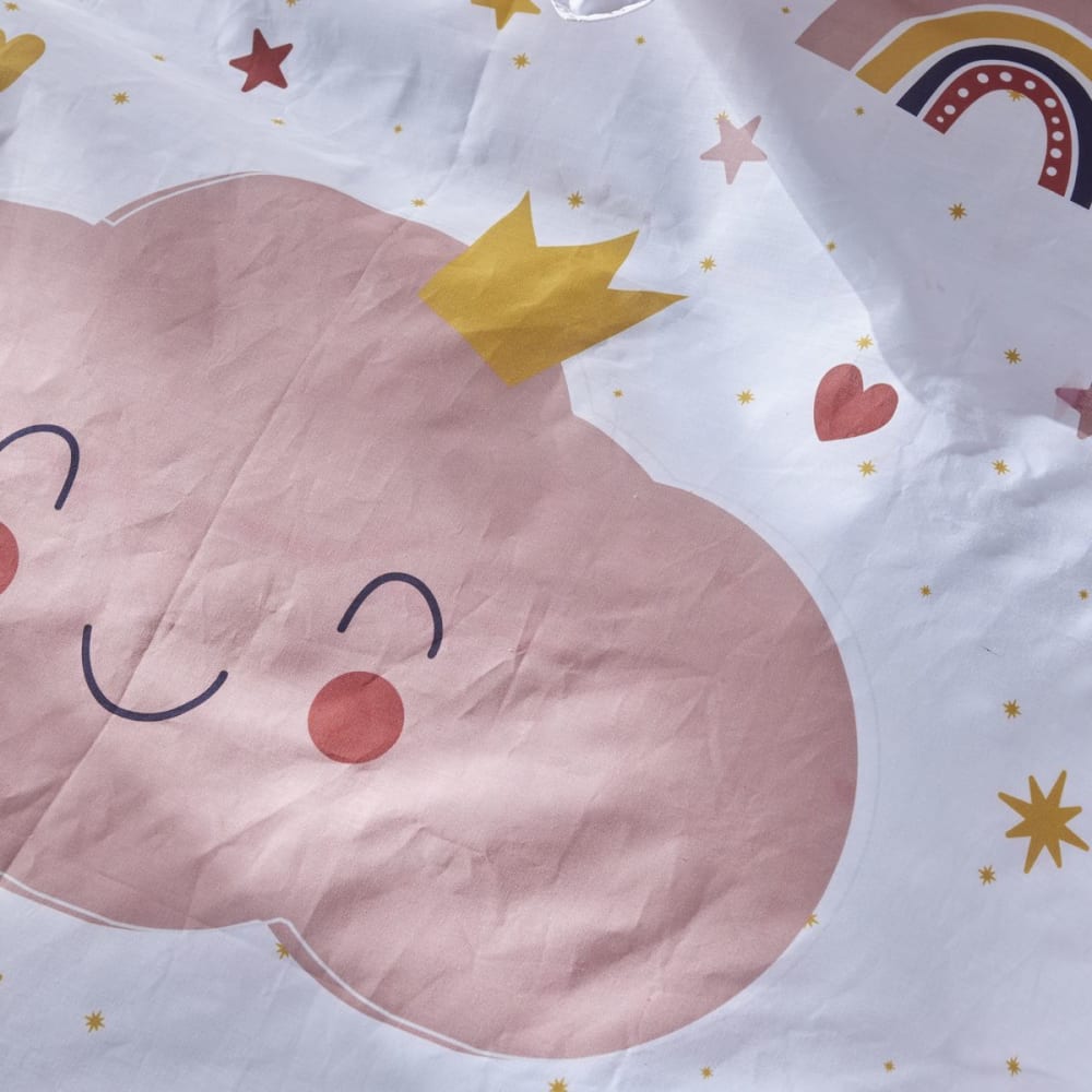 Parure de lit enfant imprimé coton 140x200 cm blanc - Maisons du Monde