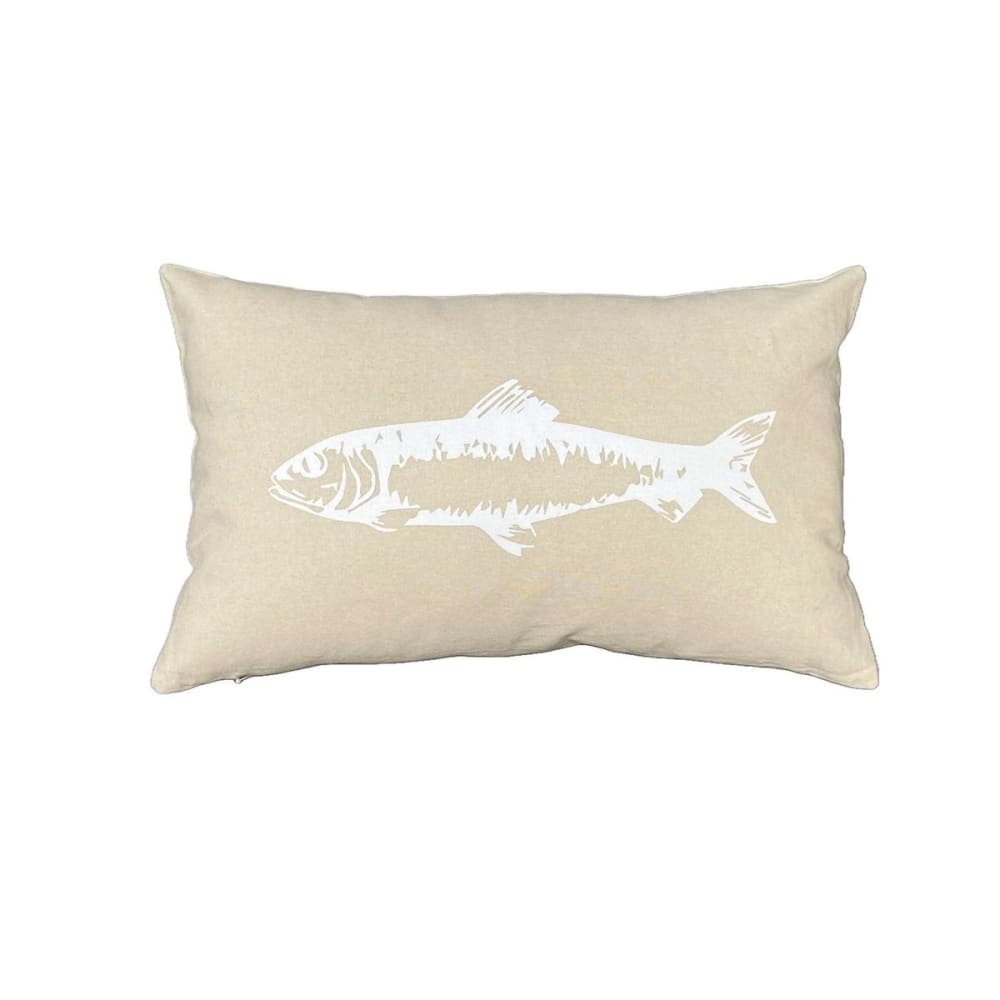 Coussin rectangulaire imprimé coton  30x50 cm Blanc
