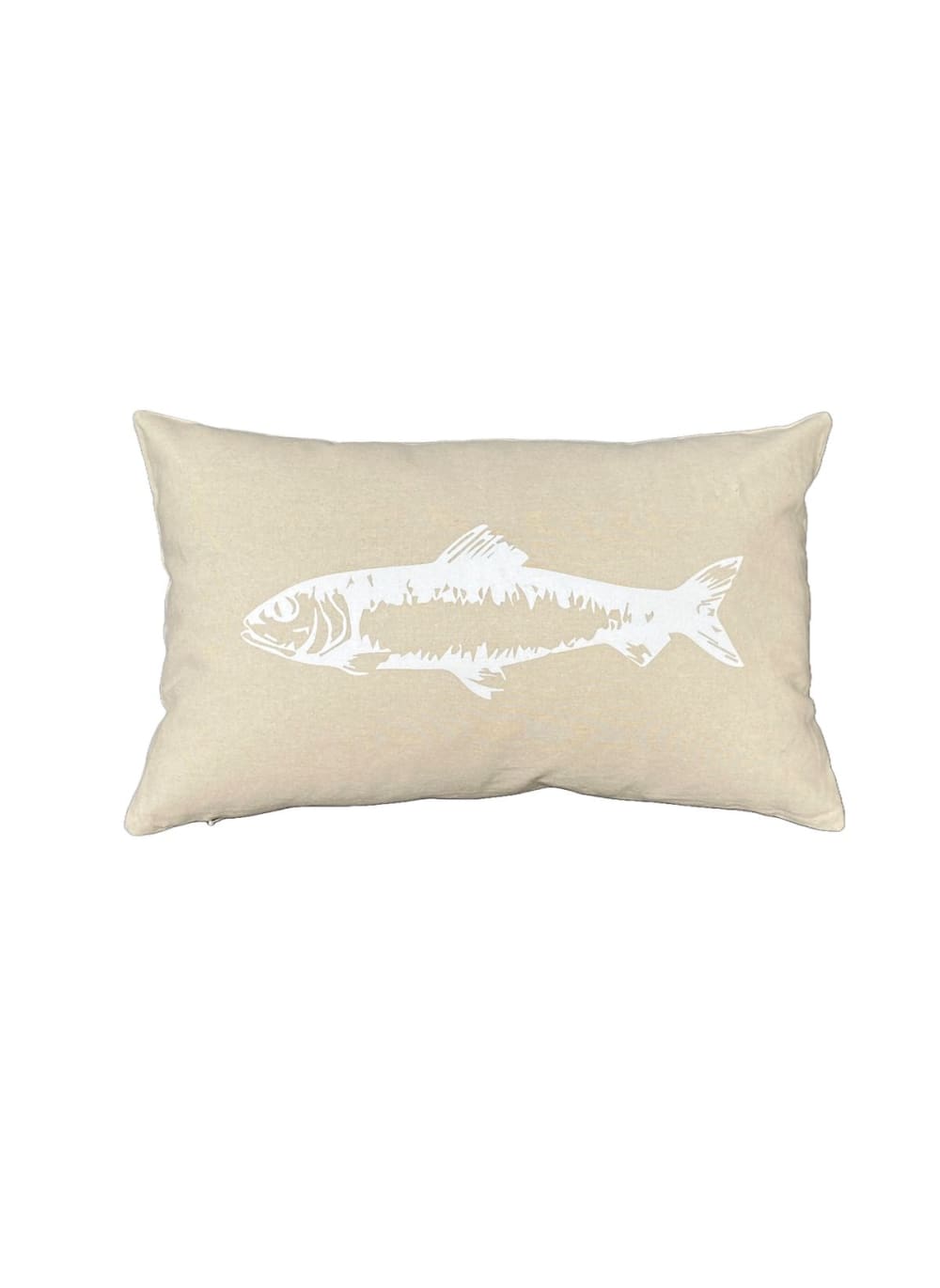 Coussin rectangulaire imprimé coton 30x50 cm blanc — vue 4