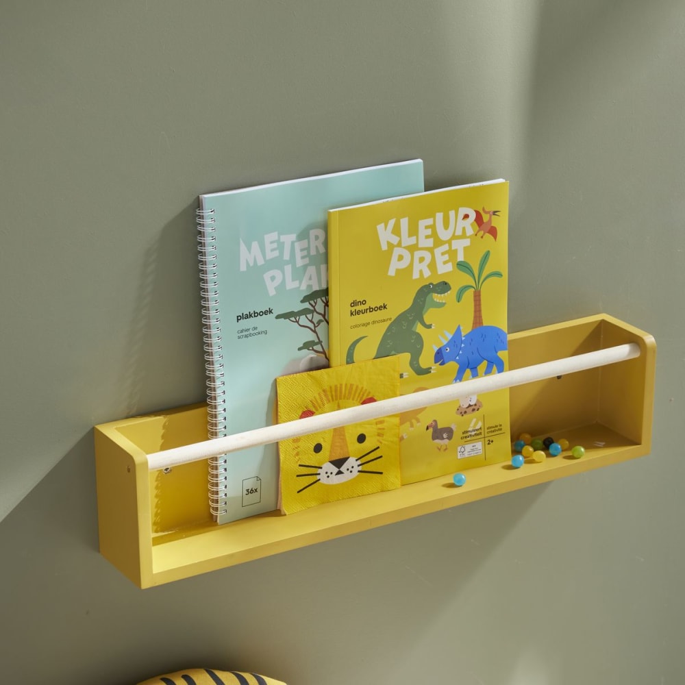 Bibliothèque murale 55x8x12 cm jaune - Maisons du Monde