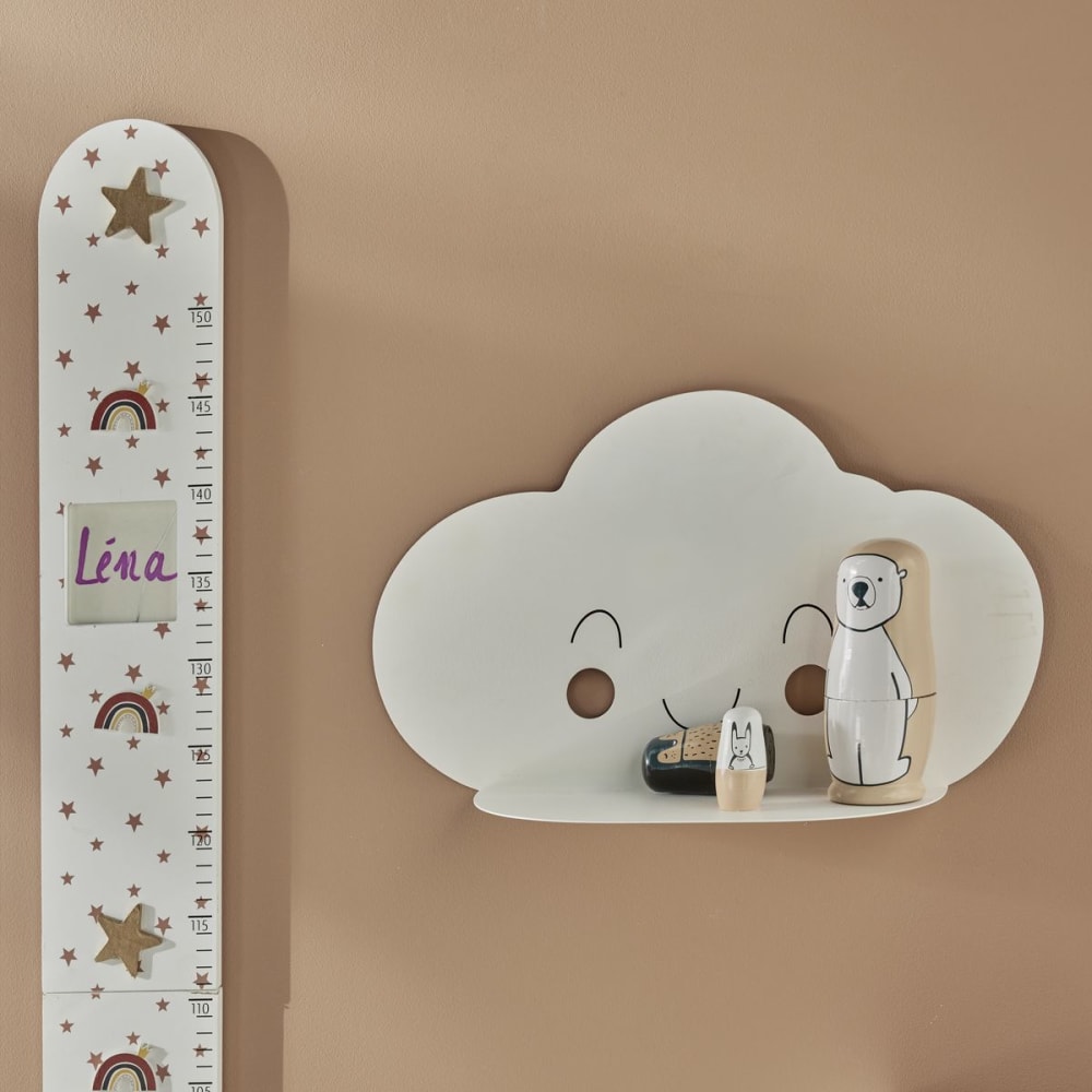 Etagère murale nuage en métal 40x11x22 cm blanc - Maisons du Monde