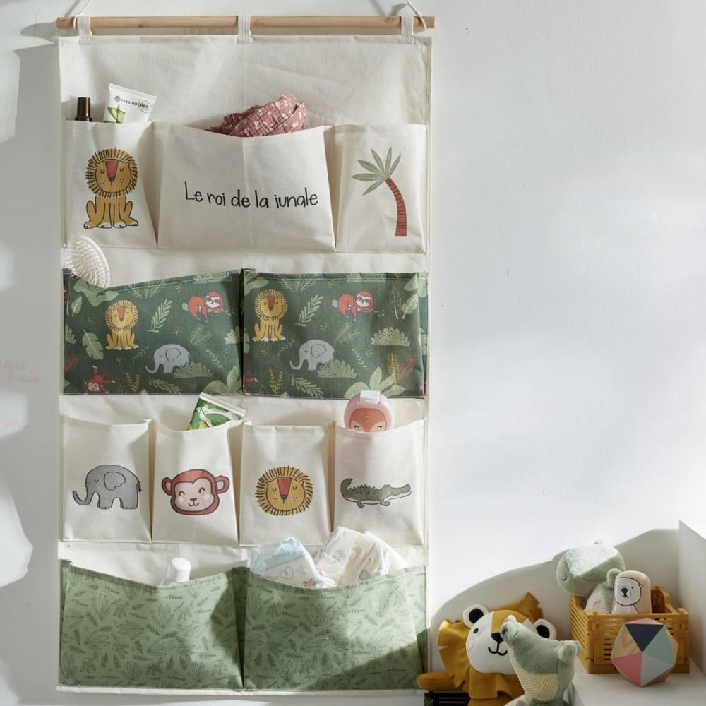 Rangement mural xl tissu 110x60 cm blanc — vue 3