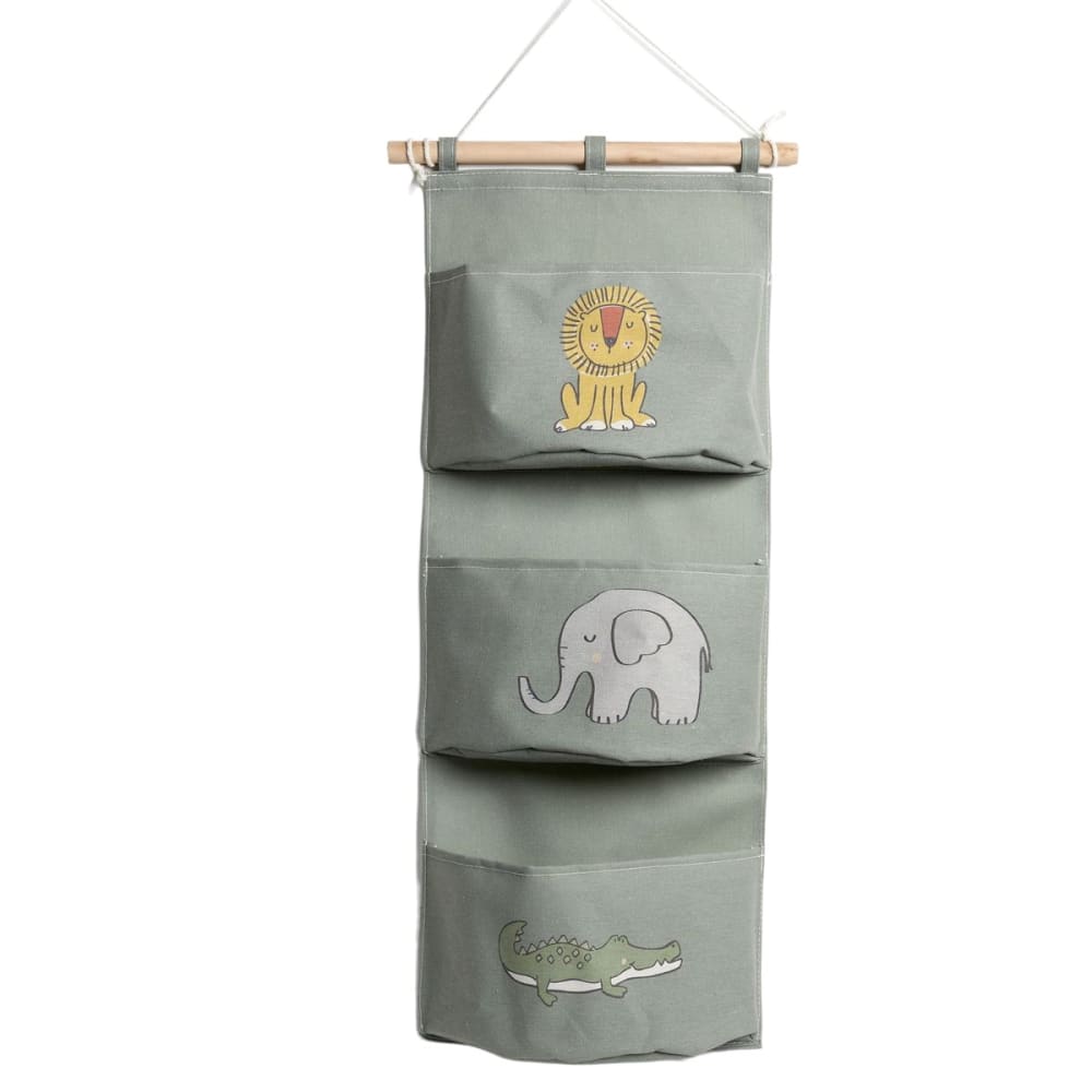 Rangement mural tissu 80x30 cm gris