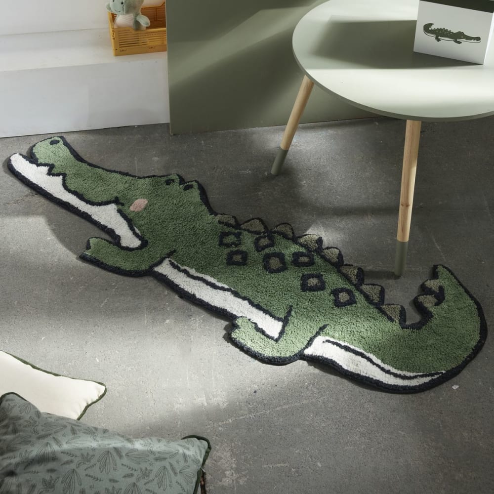 Tapis tufté enfant coton 130x46cm vert - Maisons du Monde