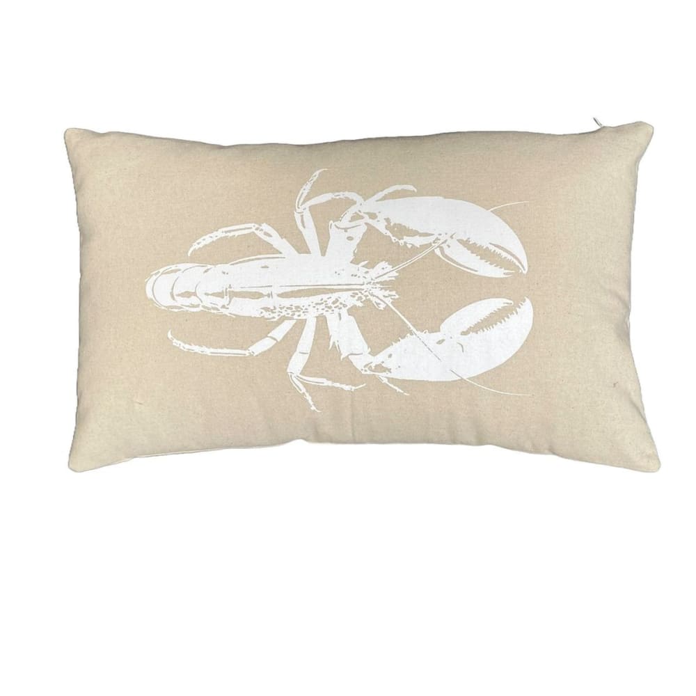 Coussin rectangulaire imprimé coton 30x50 cm blanc