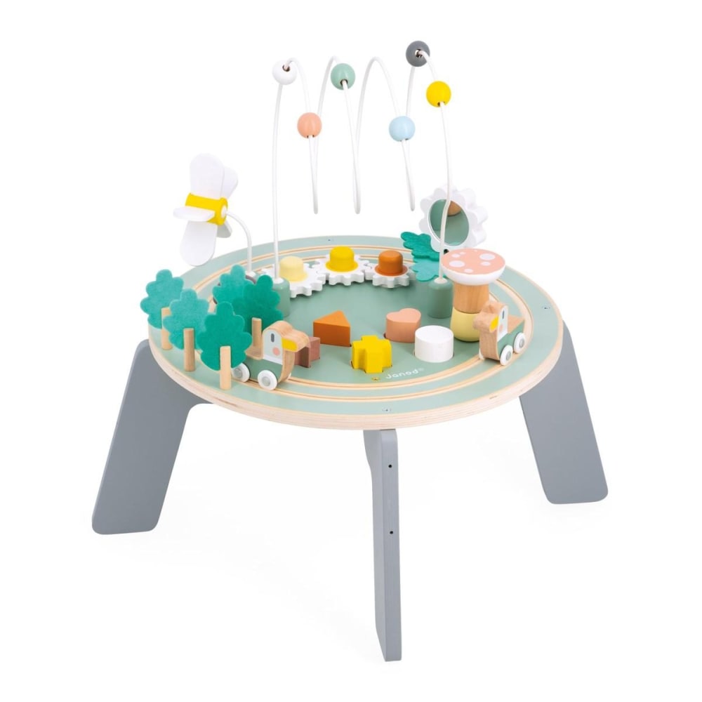 Janod Sweet Cocoon Garden Aktivitätstisch GELB HOLZ Kinder