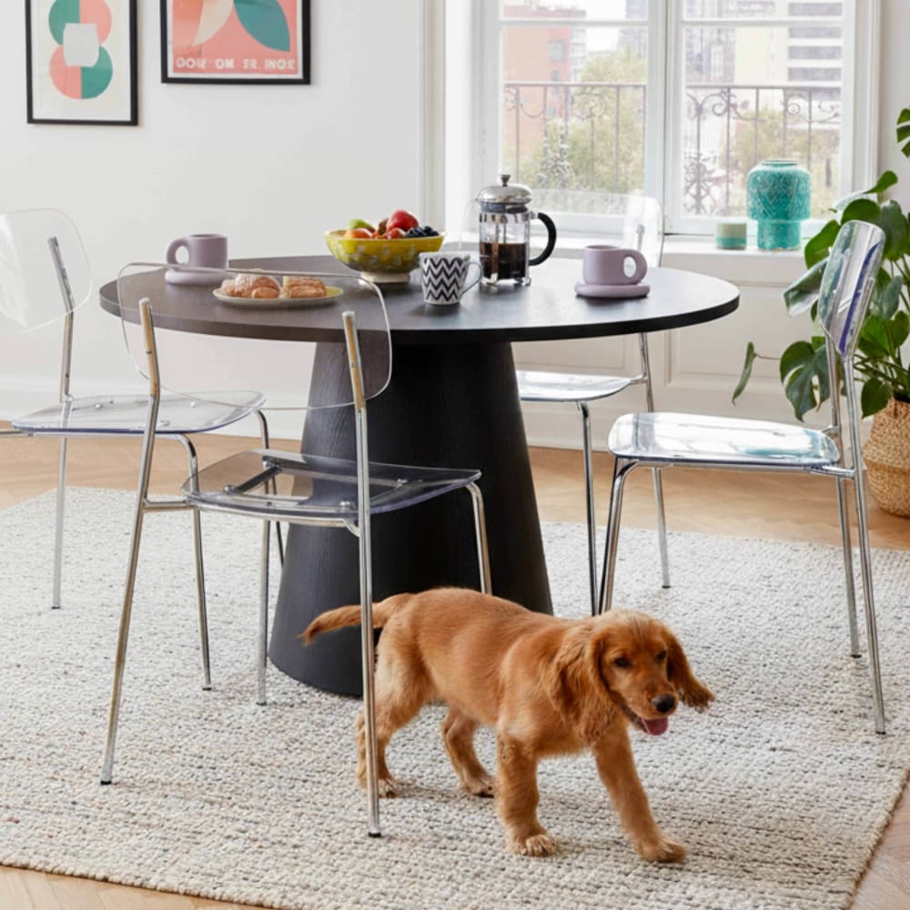 Lot de 2 chaises transparentes en acier et plastique - Maisons du Monde