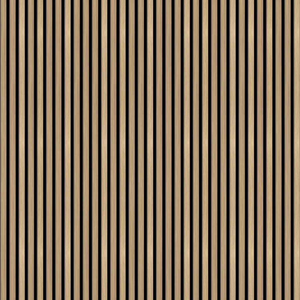 Papier peint liteau chêne clair 260x270 cm — vue 4