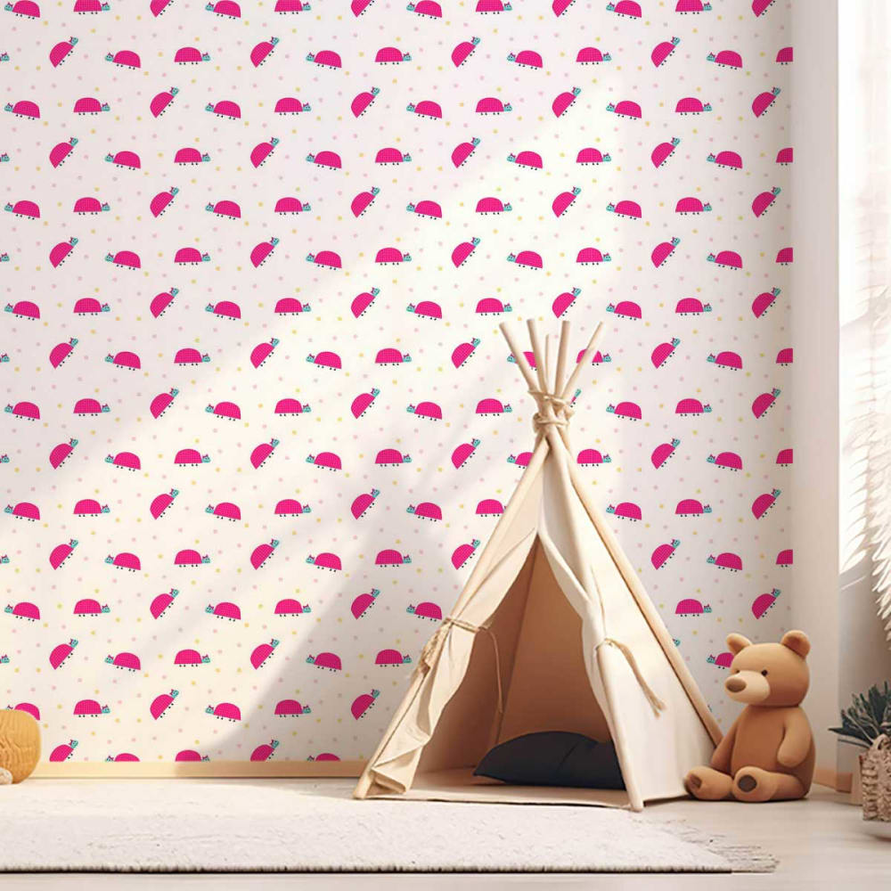 Hexoa - Papier peint coccinelle  52x1000 cm