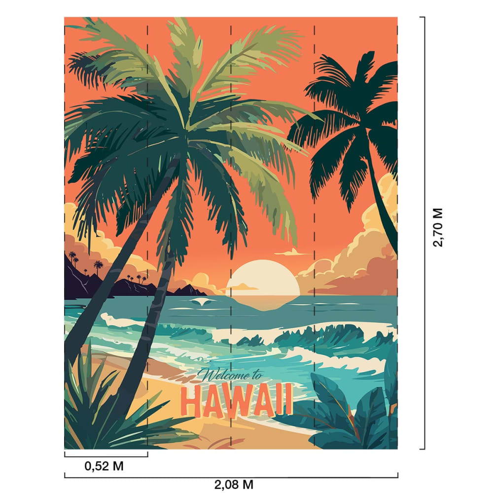 Papier peint coucher de soleil à hawaï 208x270 cm — vue 3