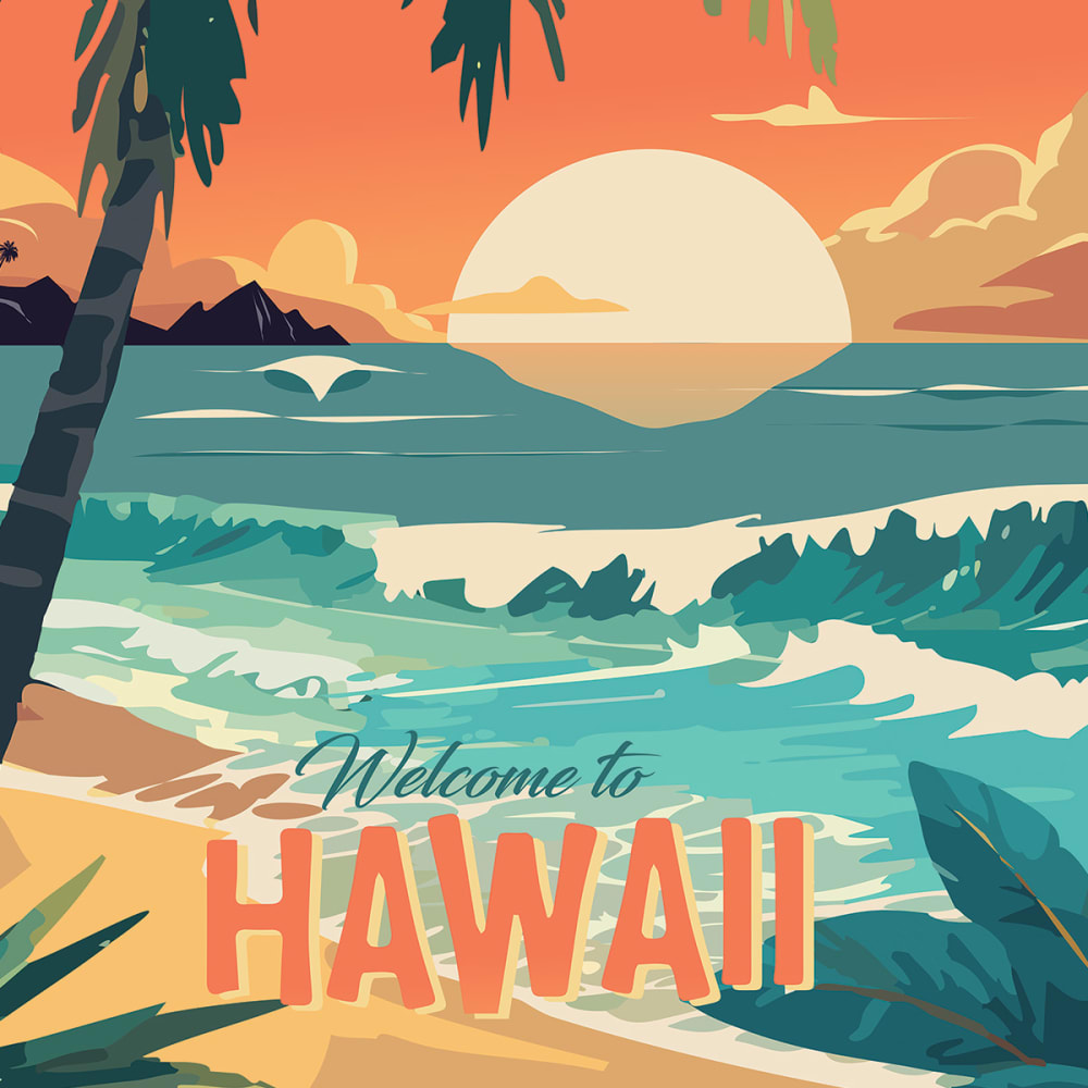 Papier peint coucher de soleil à hawaï 208x270 cm — vue 4