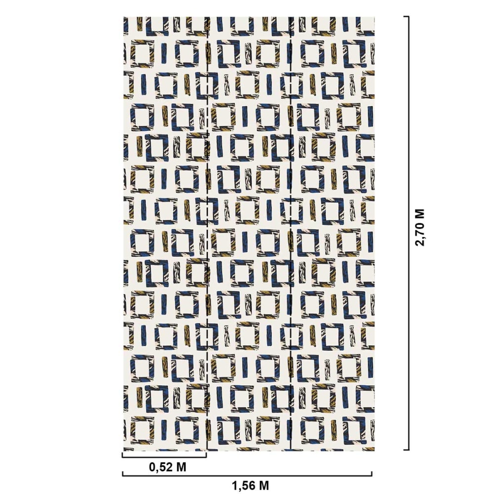Papier peint carré tribal 156x270 cm — vue 3