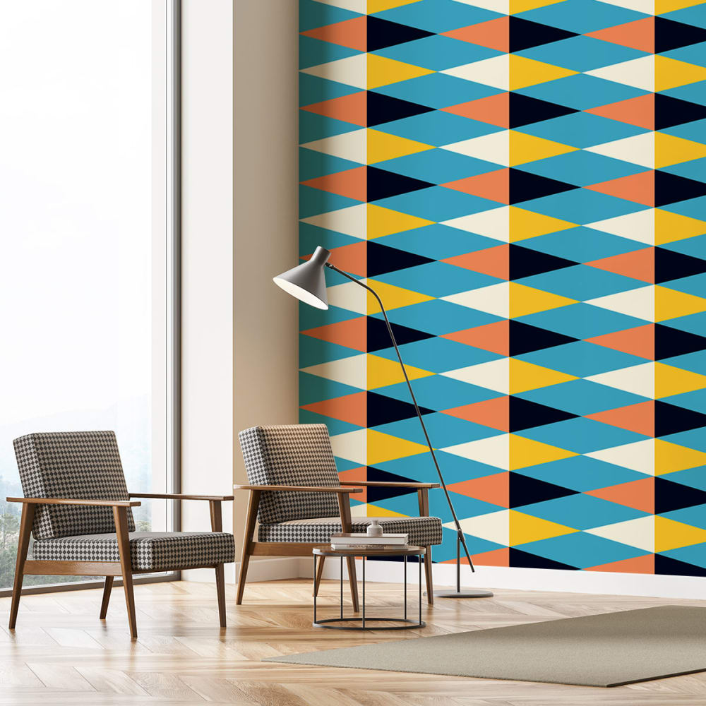 Papier peint symétrie dynamique 52x1000 cm