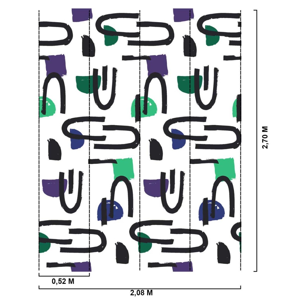 Papier peint trombone grafik 208x270 cm — vue 3