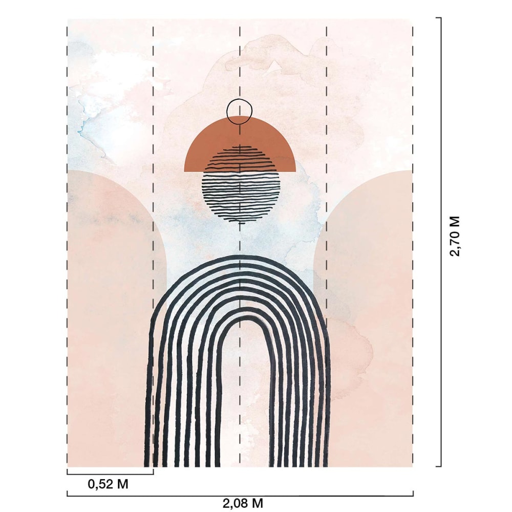 Papier peint arches et horizons 208x270 cm — vue 3