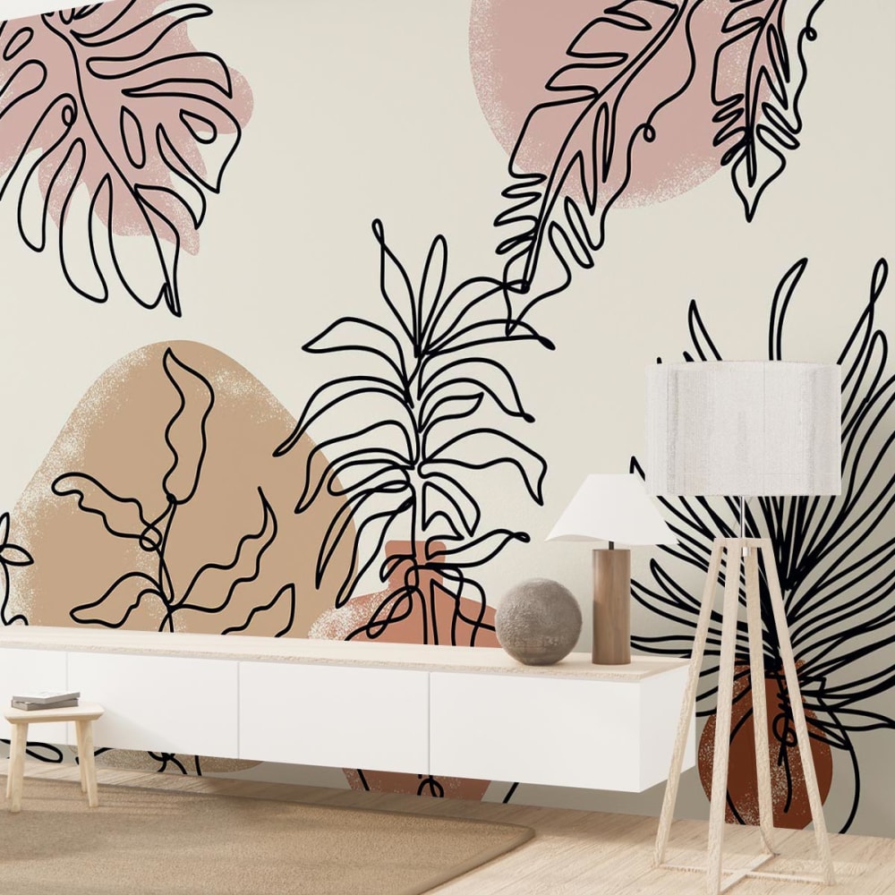 Papier peint plante et