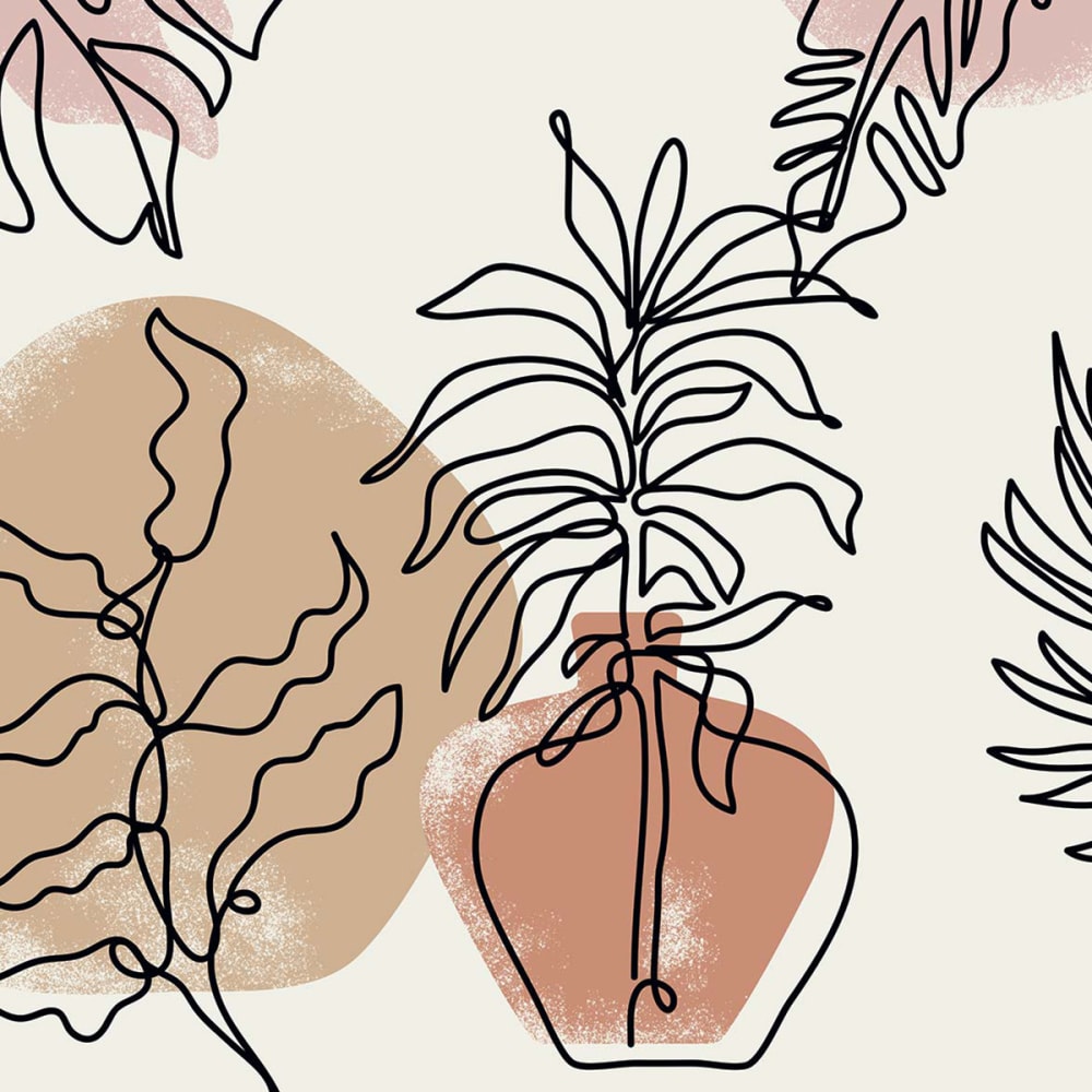 Papier peint plante et terre cuite 364x270 cm — vue 4