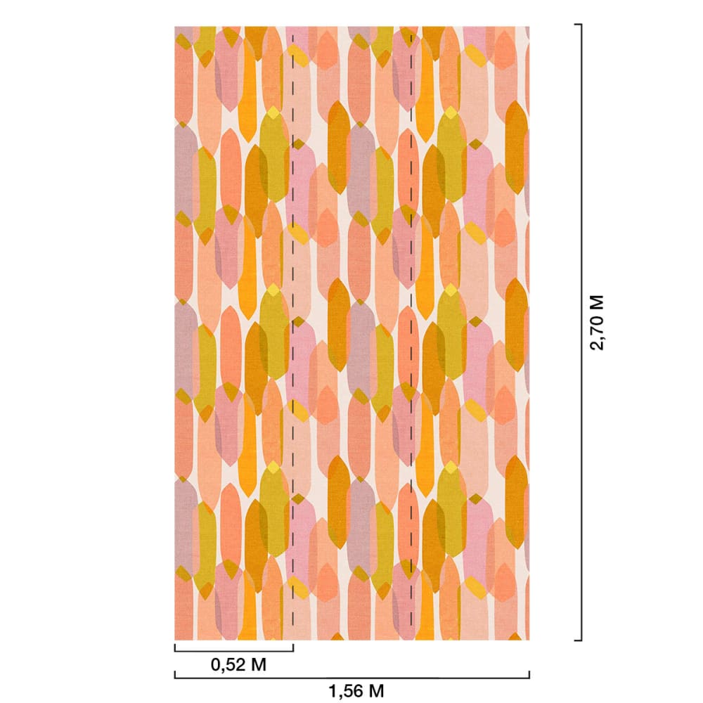 Papier peint patchwork pastel 156x270 cm — vue 3