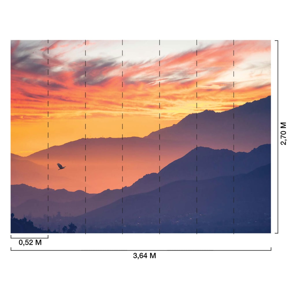 Papier peint vol au dessus de la montagne 364x270 cm — vue 3