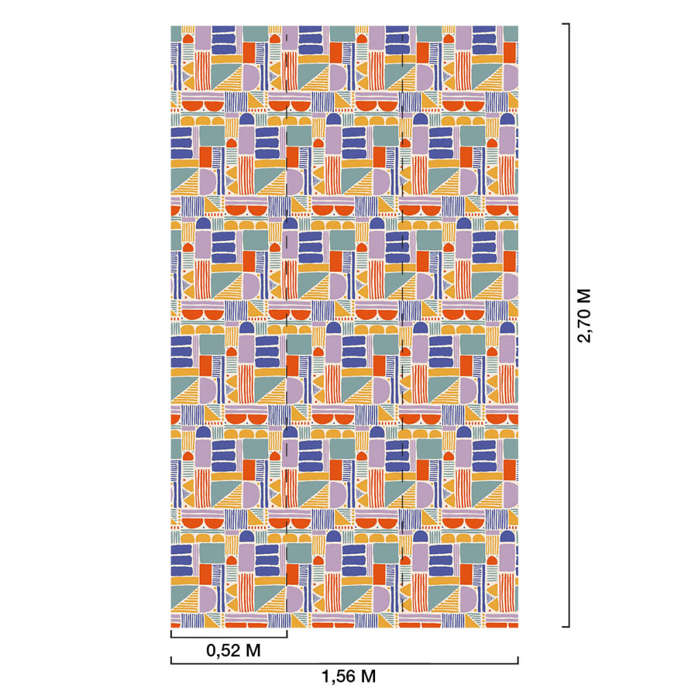 Papier peint formes d'étude 156x270 cm — vue 3
