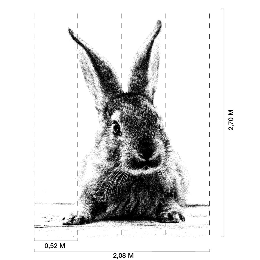 Papier peint lapin géant 208x270 cm — vue 3