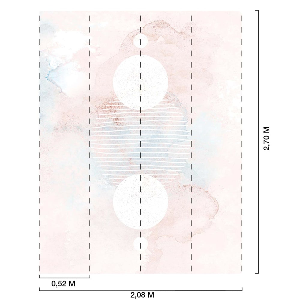Papier peint effet aquarelle 208x270 cm — vue 3