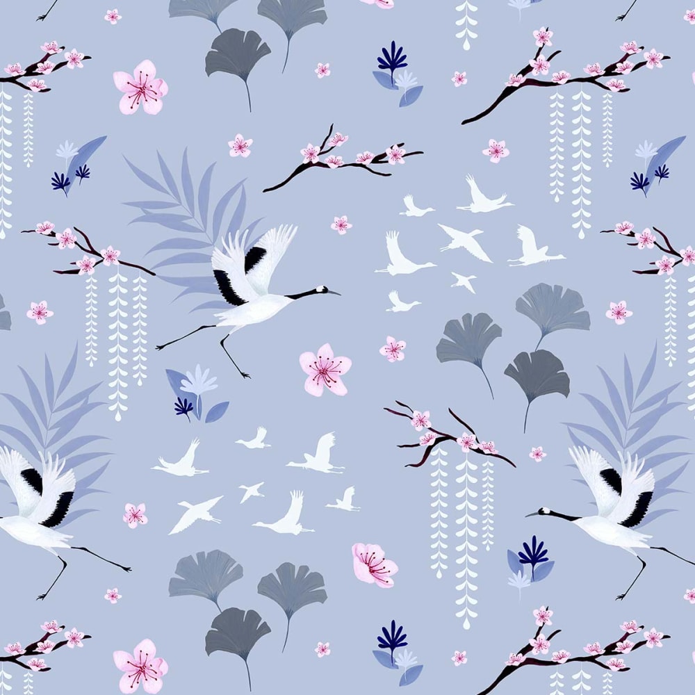 Papier peint cicogne bleue 156x270 cm — vue 4