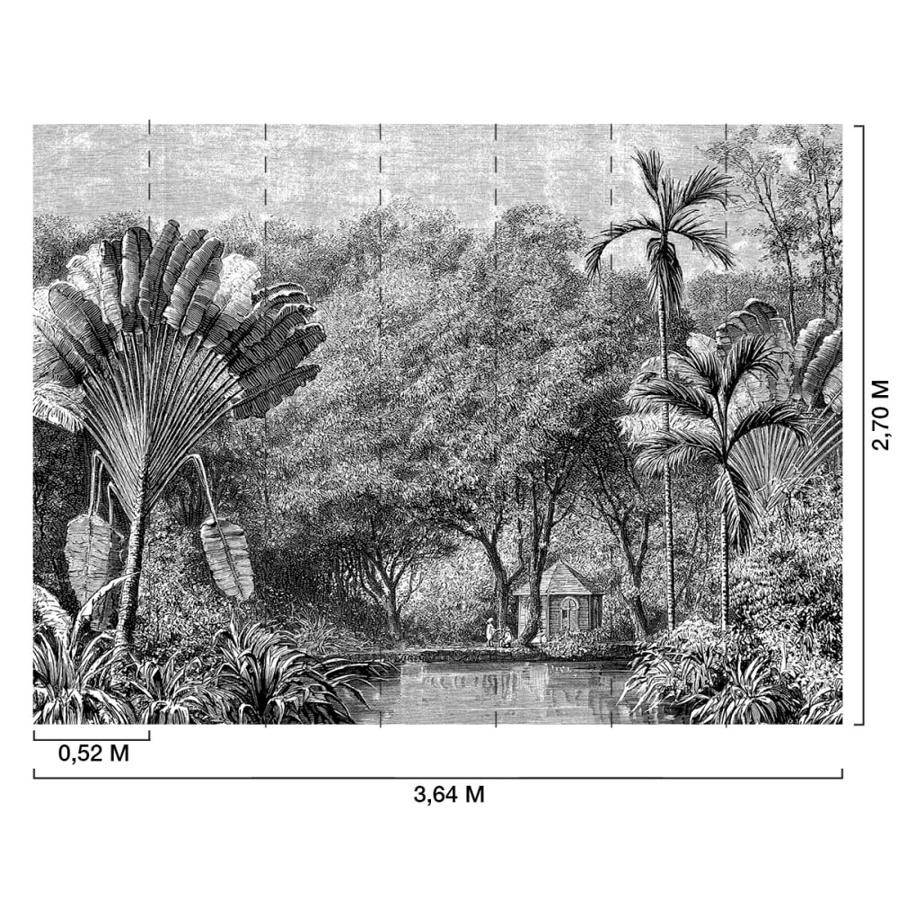 Papier peint l'arbre du voyageur tropical 364x270 cm