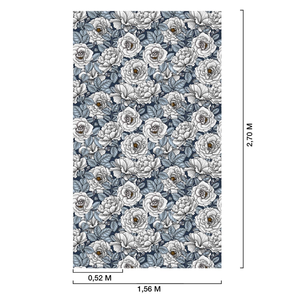 Papier peint campagnes bleues 156x270 cm — vue 3