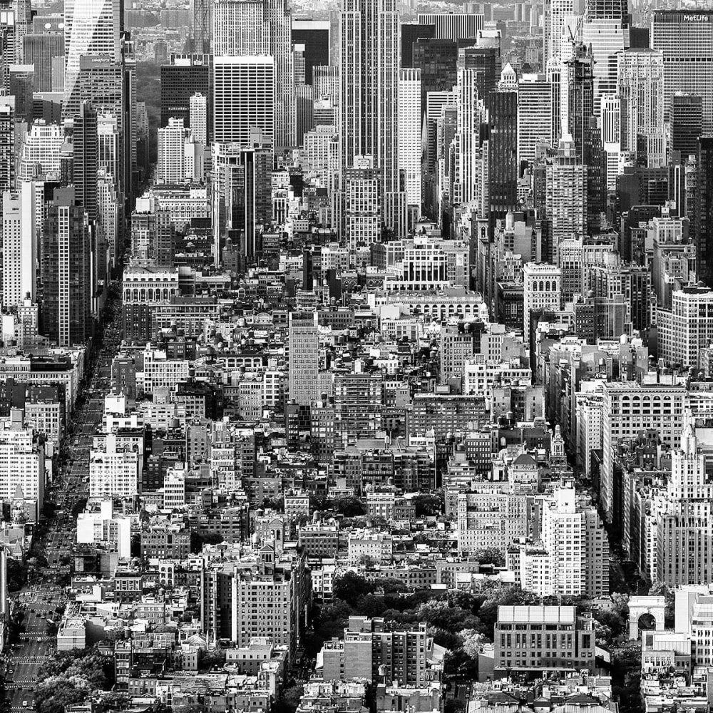 Papier peint vue sur new york n&b 364x270 cm — vue 4