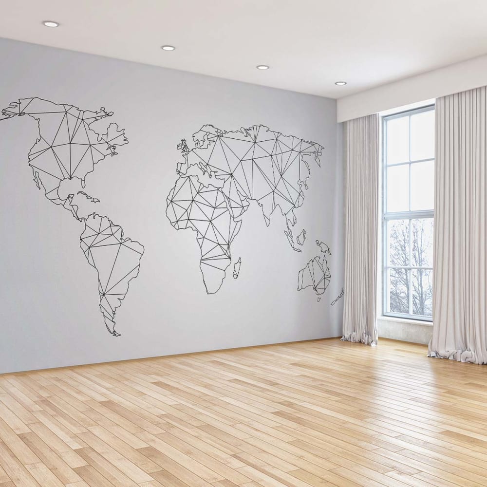 Tapete Origami-Weltkarte 364x270cm - Maisons Du Monde
