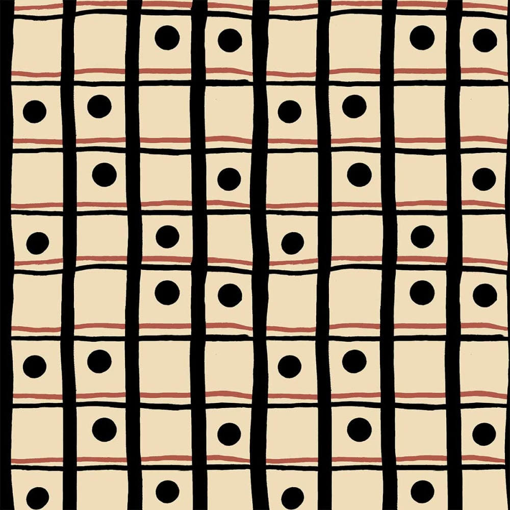 Papier peint carreaux rond 52x1000 cm — vue 3