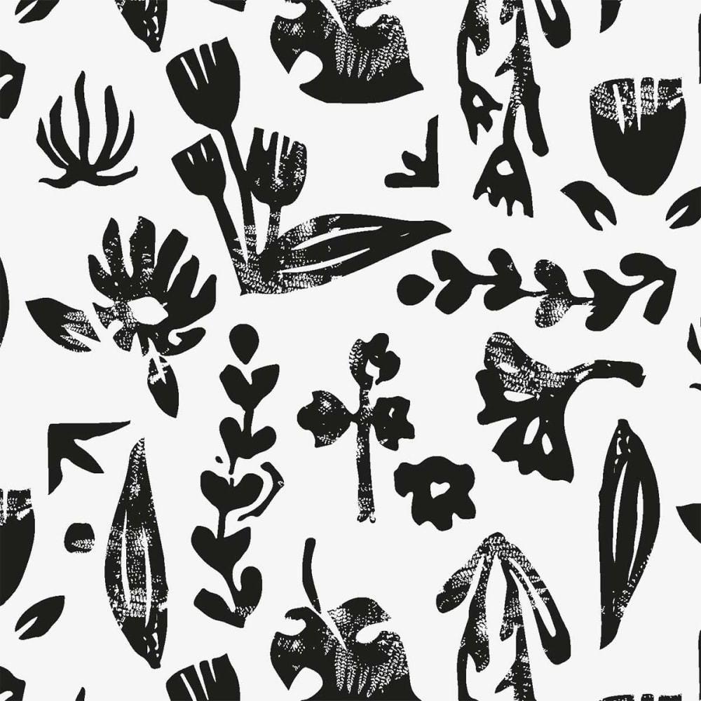 Papier peint fleur noire 156x270 cm — vue 4