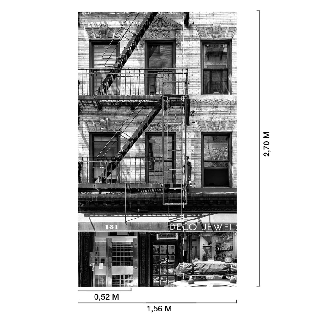 Papier peint immeuble Brooklyn 156x270 cm