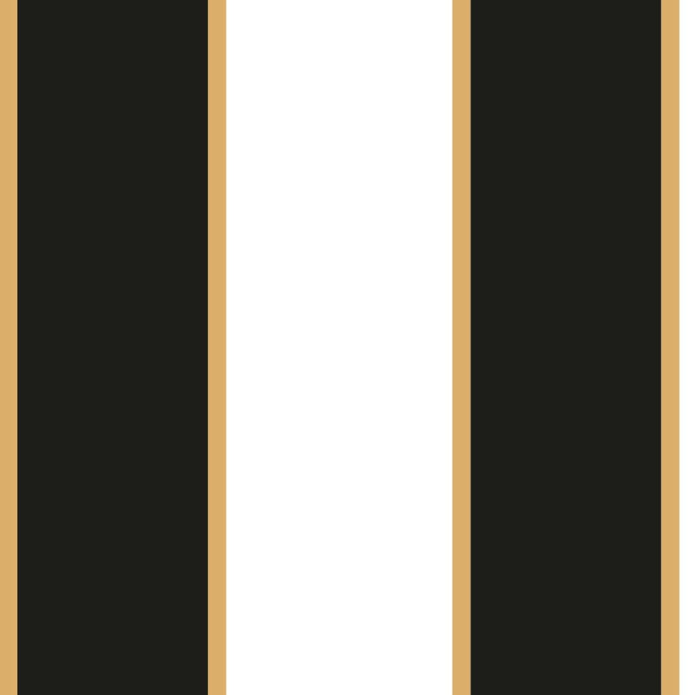 Papier peint rayures noir dorés 52x1000 cm — vue 4