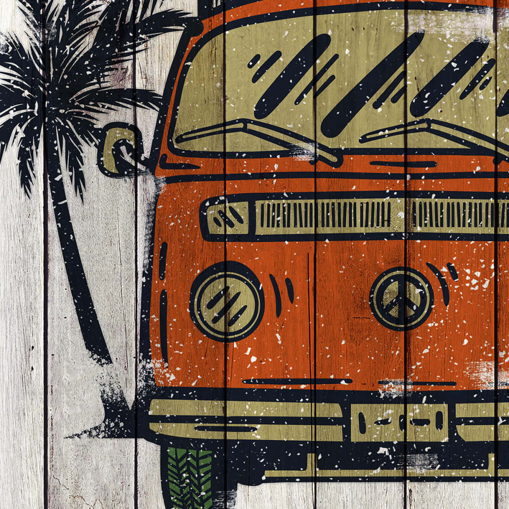 Papier peint camping car partons à la plage 156x270 cm — vue 4