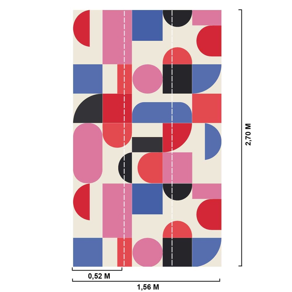 Papier peint rose 156x270 cm — vue 3